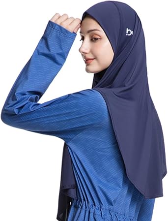 Hijab Scarf for Women - Lightweight & Quick-Dry Breathable Muslim Head Cover, Soft Stretchy