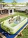 Inflatable Swimming Pool with Canopy Above Ground Portable Pool, Easy to Carry Inflatable Pools with Inflator, Blow Up Large Pools, Garden, Backyard Water Party (Green, XL:118