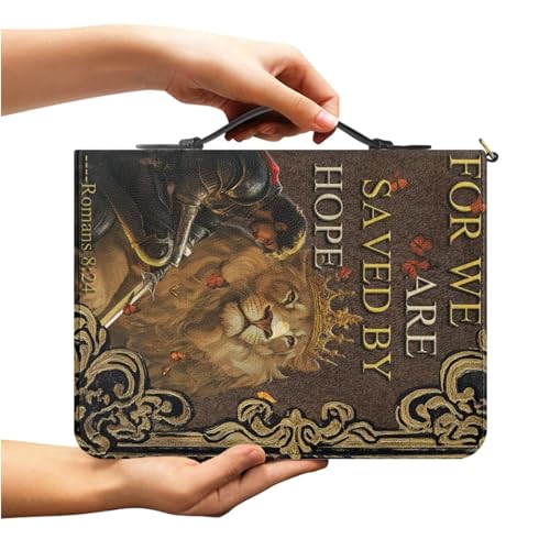 Bible Cover with Handle & Zippered - Bible Cover Case for Women，Church Bag with Cross Bookmark Included2