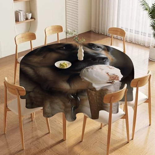 Nappe ronde de 152,4 cm résistante aux taches pour décoration d'intérieur