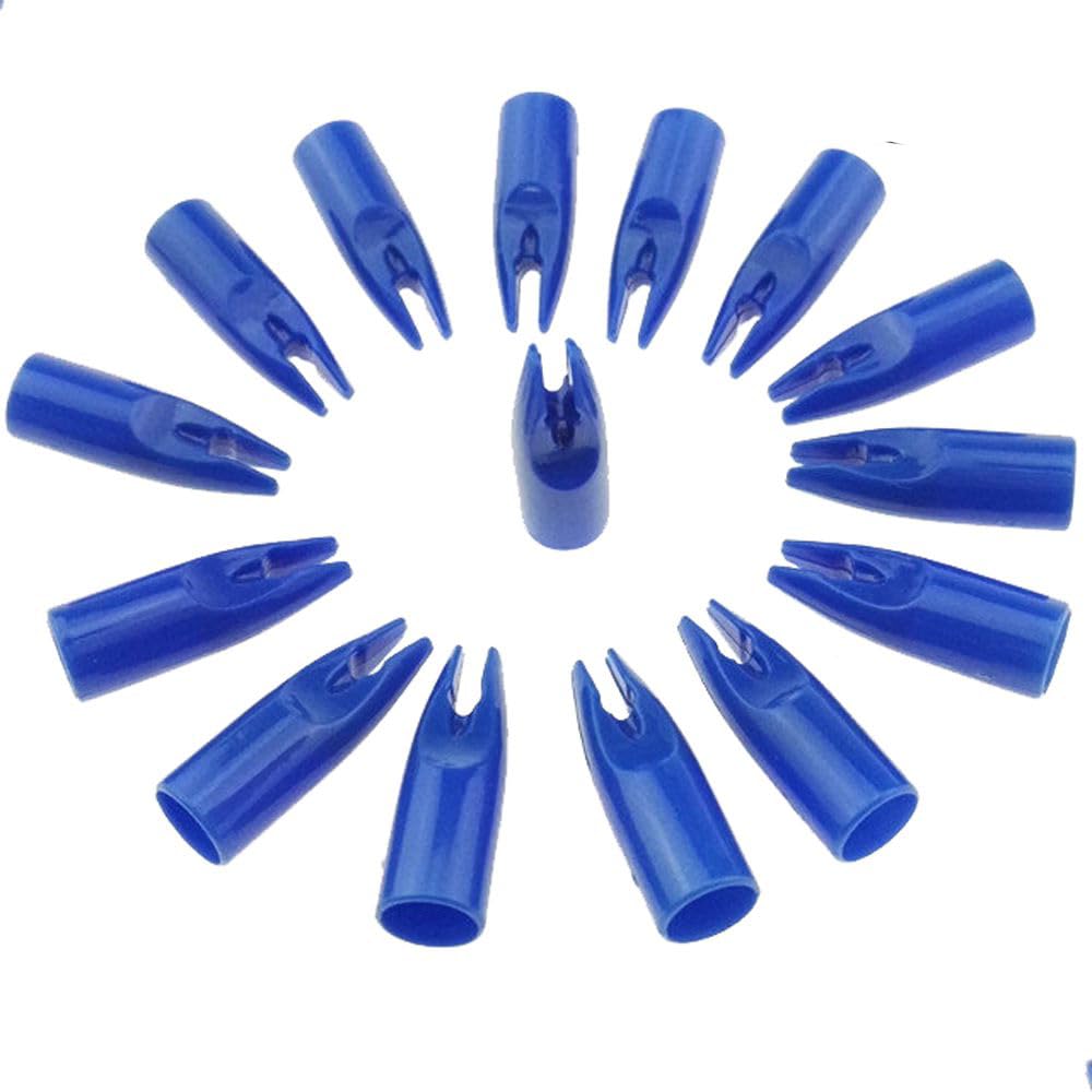 60 Pcs Flèches de Tir à l'arc Nock Chasse Cible Practice Queues de Flèches de Remplacement pour ID 8 mm Shaft Plastic Cams pour DIY