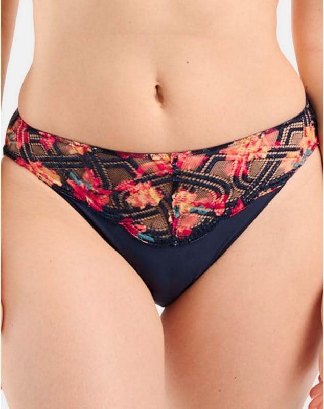 Sans Complexe Elise Fantaisy Ropa Interior, Imprime Bleu Marine & Fleurs, 38/40 para Mujer