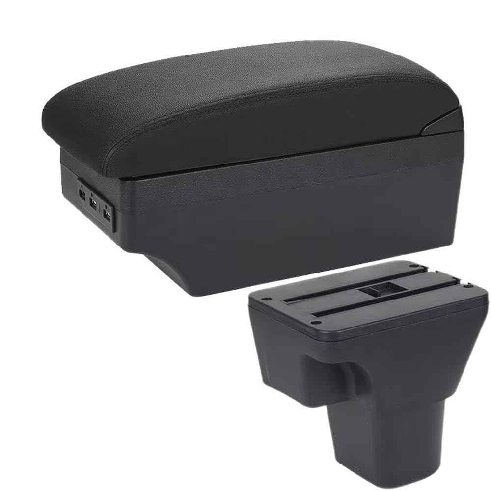 SXQPOCAR For Hyundai Solaris For Accent RB For Verna 2005-2010 Car Armrest Box Storage Box Replacement Parts(A2 Black line 7USB)