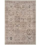 LIVEBOX 8x10 Vintage Grey Boho Rug for Living Room and Bedroom, Non-Slip Retro Floral Design, Distressed Accent Carpet f 51tfgNTamKL. AC SR166,182