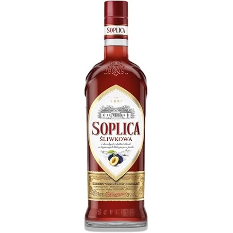 SOPLICA - Plum Vodka - Natural Ingredients - For Shots & Cocktails - 28% Alcohol - 500 ml Cover