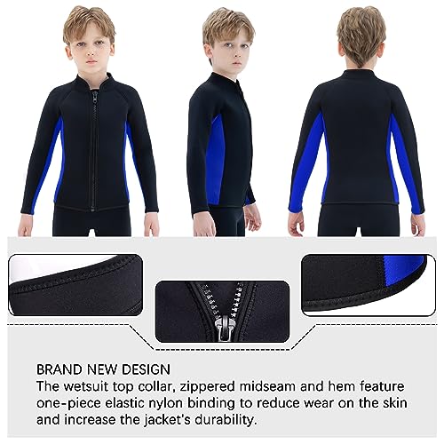 Chaqueta Top de Traje de Neopreno 3mm para Niños y Niñas para Natación y Surf miniatura 4
