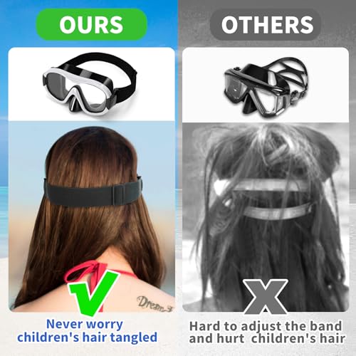 Image of Diving Mask , Professional Anti-Fog Snorkel Goggles, Anti-Leak Swim Mask with Soft Adjustable Strap & Mesh Bag, Earplug