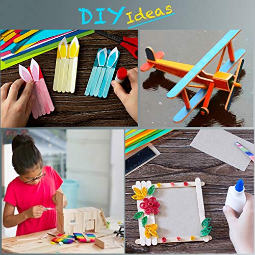 Apremont 200 Pcs Natural Wooden Food Grade Craft Sticks - Ice Cream Stick - Popsicle - 4.5 inch Length - Suit Crafting, Stirring, Paddle, Waxing, Mini Ice Pop Stick for DIY Kids Crafts