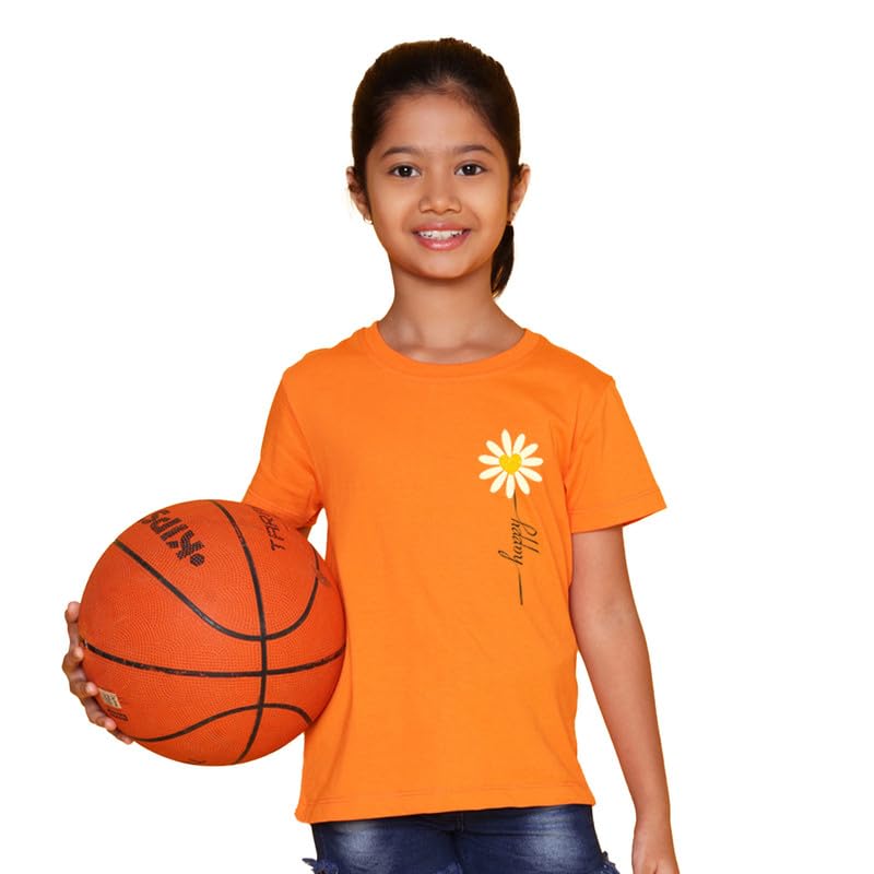 Image of Nusyl Girl's Floral Regular Fit T-Shirt