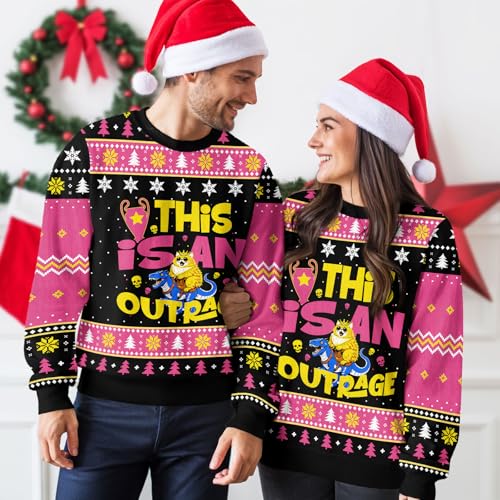 Image of 99TIMORO Dungeon Game Ugly Christmas Sweater for Men and Women, Holiday Pullover Novelty Crewneck Sweatshirt, Festive Outfit Gift