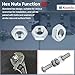 Kozelo 100pcs Hex Nuts - [M2.5-0.45] Carbon Steel Grade 8 Hardware Nuts for Mechanical Repair & Assembly, Standard Metric Coarse Thread Nut, Zinc Plated