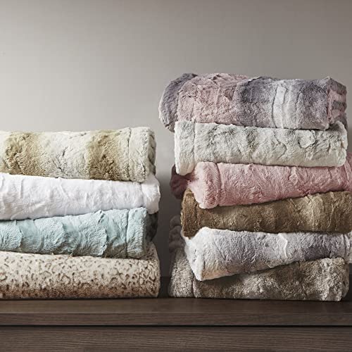 Madison Park Zuri Oversized Faux Fur Throw Blanket, 60 x 70, White - image 6