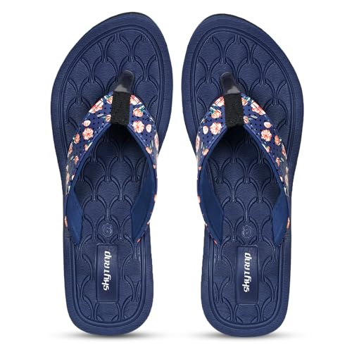 Image of Skytrap Women Blue Nubuck Slippers Flipflop