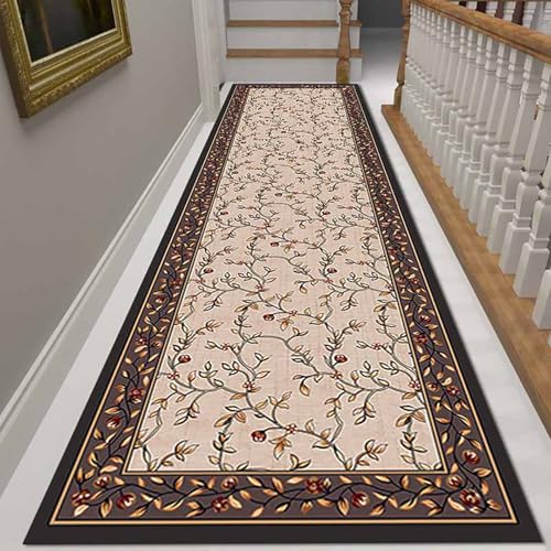 NEYTIIR Alfombras De Pasillo Alfombra Corredor Antideslizante Larga Alfombras De Área Lavable Suave Microfibra Flores Alfombra Comedor Pasillo(E,60X160cm)