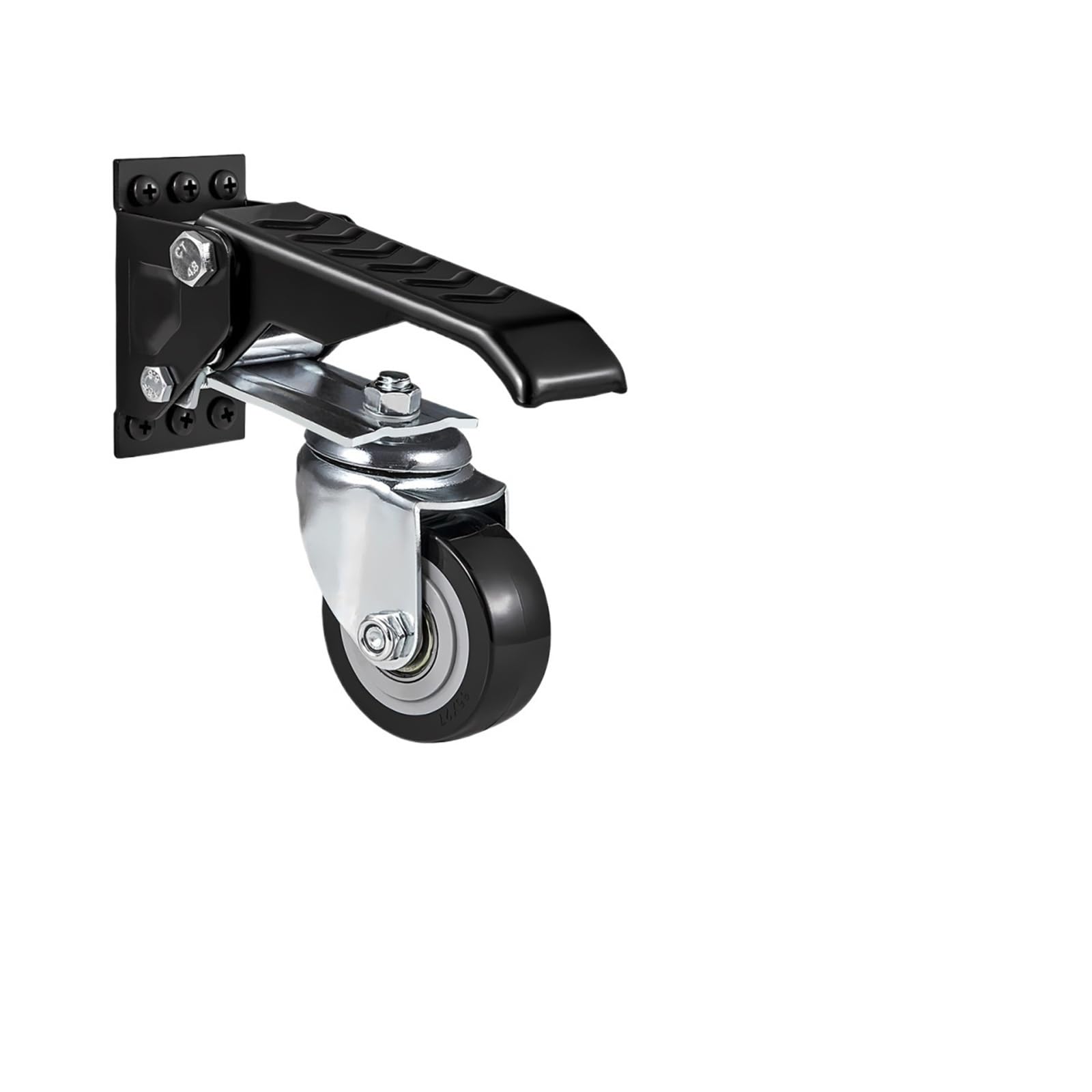 Roulettes d'établi 2,5 pouces paquet de 4 roues rétractables pour chariot garage