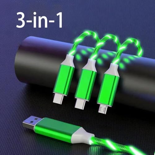 Image of USB 3-in-1 Three-Port Charging Cable, Compatible with Almost All Types of Phones, Supports Fast Charging and Data Synchronization, Lightweight and Green Design