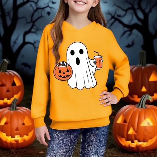 Girls Casual Hooded Sweatshirt Oversized Graphic Hoodies Long Sleeve Halloween Pullover Tops Trendy Fleece Hoodies4