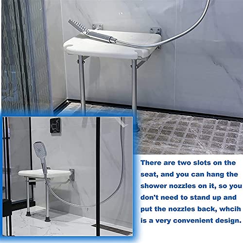 Siège de douche mural rabattable et banc ergonomique sécurisé pour senior - 7