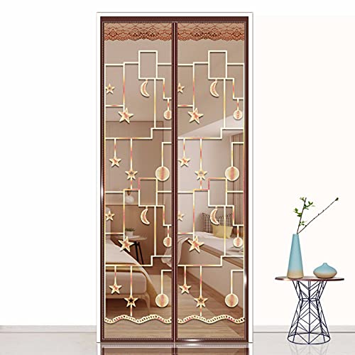STILIST Magnet Fliegengitter Tür, Fliegengitter Magnet Tur, für Balkontür Terrassentür Kellertür Schiebetür und Wohnzimmer, Kinderleichte Klebemontage Ohne Bohren 90x220cm Cover