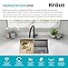 KRAUS Kore 27-Inch Undermount Workstation 16 Gauge Single Bowl Stainless Steel Kitchen Sink with Accessories, KWU110-27