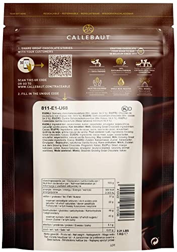 Callebaut, Milk, Dark & White chocolate chips (3 x 1kg Bundle) - Image 3
