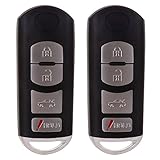 ECCPP Replacement for 2X 4 Buttons Replacement Keyless Entry Remote Control Car Key Fob Shell Case...