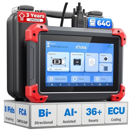 XTOOL D7 Bidirectional Scan Tool: 2026 Ai-Assisted OBD2 Scanner Diagnostic Tool with 36+ Resets, Full System Car Scanner with EPB, Injector Test, Throttle, Crank Sensor Relearn, FCA, CANFD & DoIP