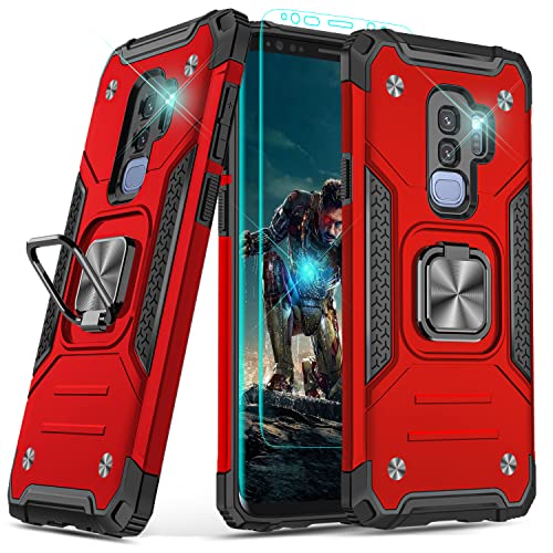 Coque Galaxy S9 Plus blindée YmhxcY robuste avec support rotatif et grip silicone