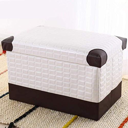Pouf de rangement rectangulaire idéal comme table basse de salon - 4