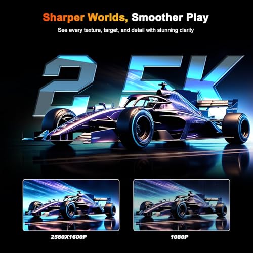Image of UPERFECT 2.5K 240Hz QLED Portable Monitor, 16 inch 2560x1600 QHD 100% DCI-P3 400 Nits Portable Gaming Monitor w /Stand & VESA, Adaptive Sync HDMI 2.1 External Screen for Laptop PC Phone Game Console