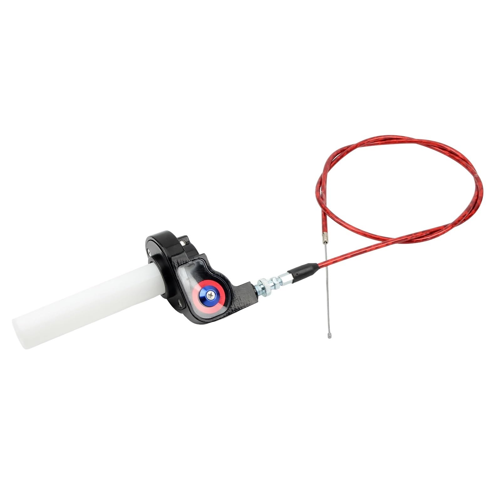 Manopole acceleratore a gas per moto Quick Twist da 7/8 "22mm con cavo 1200mm adatto per Motocross ATV Cavo Della Frizione(Red)