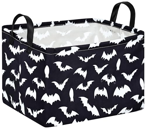 Image of MAIZMZ Halloween Storage Basket Pumpkin Ghost Gift Basket for Kids Foldable Toy Box Waterproof Organizer Bin Laundry Nursery Hamper for Home Office Dorm Closet Shelf
