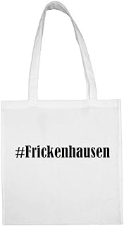 Tasche #Frickenhausen Größe 38x42 Farbe Weiss Druck Schwarz
