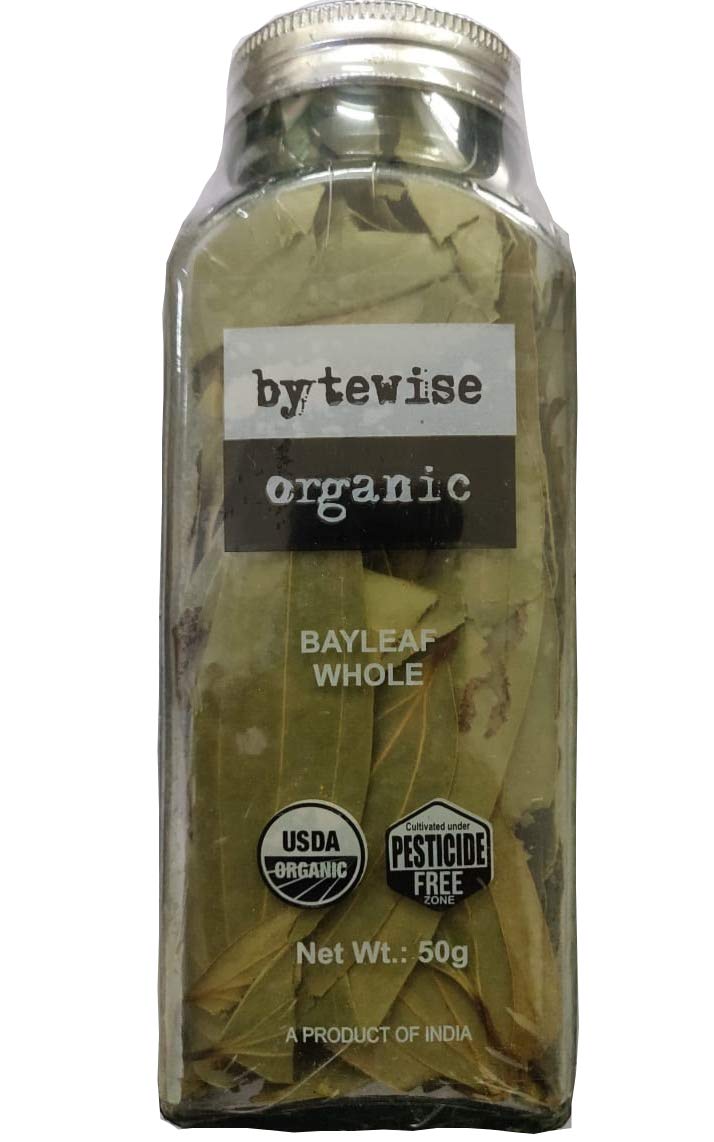 Bytewise Organic Bay Leaf Whole / Tejpatta, 50 Gram