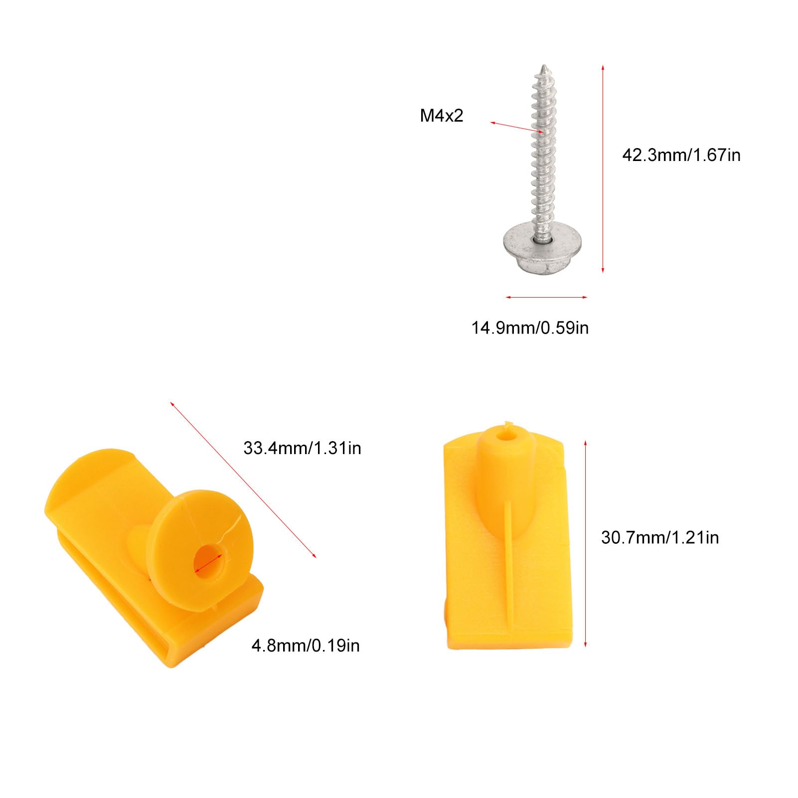 Clip Di Montaggio Sottoscocca Per Smart Fortwo 450 E 451 - Confezione Da 10 Pezzi - Ricambio A0019913970 - 3