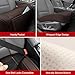 BOPUOVRE Car Seat Cover for Luxury & Comfort - PU Leather, Anti-Slip, Full Wrap Protection with Storage Pocket for Bottom Cushion - Universal Fit for 95% of Vehicles (Coffee Color,2 Piece)