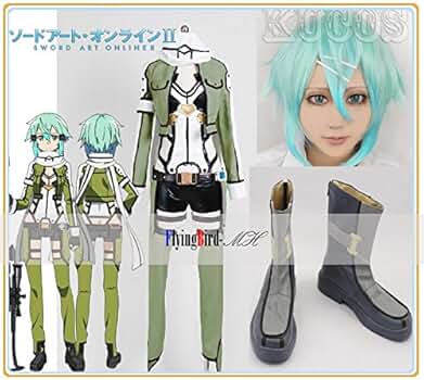 Amazon.co.jp: 豪華版! コスプレ衣装 靴、ウィッグ付き ソードアート