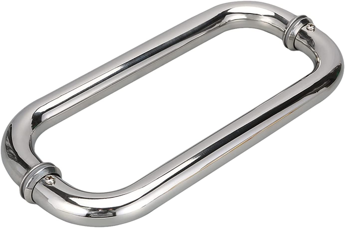 Poignée de porte de douche inox premium en finition tubulaire pour porte en verre élégante