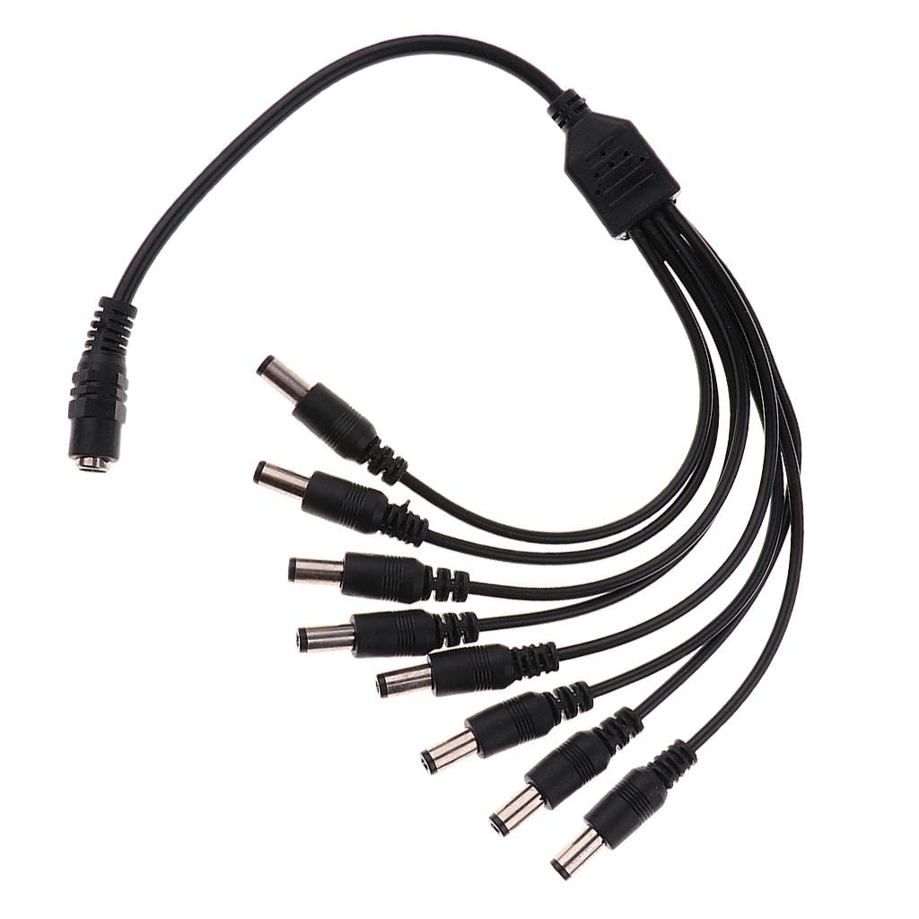 MERISHOPP 8 Port Splitter Cable CCTV Security Camera Dc 12V Power Supply Adapter Cable Consumer Electronics | Home Surveillance | Security Cameras-image-46
