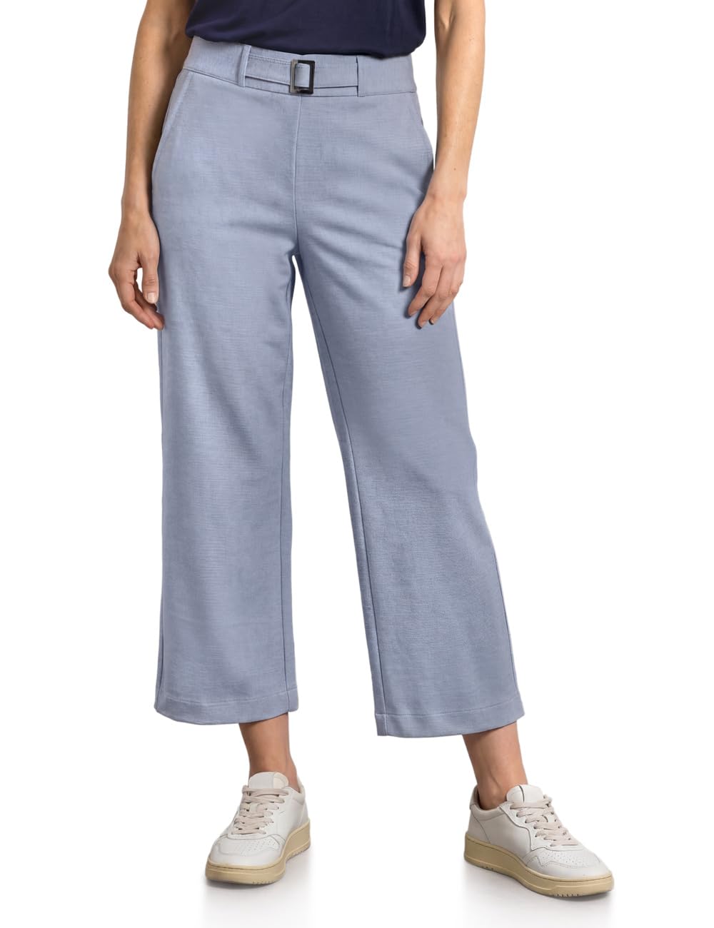 Street One Women's High Waist Culotte with Buckle Detail 3819380, Whispery Blue, 38W x 26L