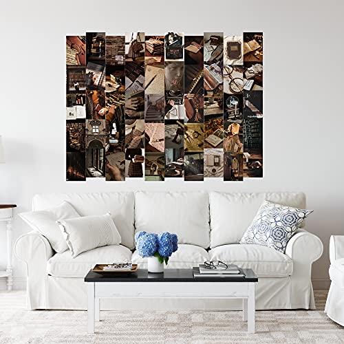 Dark Academia Room Decor, 50pcs Vintage Wall Collage Kit Aesthetic ...