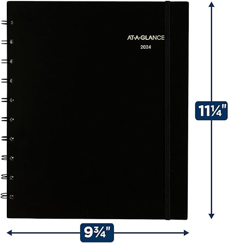 Miniatura 8 de AT-A-GLANCE® Move-A-Page - Agenda semanal/mensual de citas 2024, 8-3/4 x 11 pulgadas, negro, de enero a diciembre de 2024, 70950E05