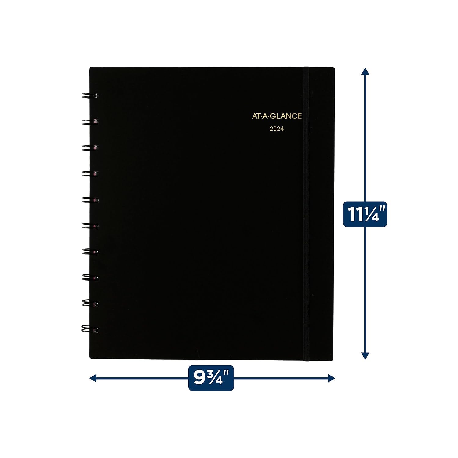 2024 AT-A-GLANCE® Move-A-Page Wochen-/Monatsplaner 2024 70950E05, 21,6 x 27,9 cm, Schwarz, Januar bis Dezember 2024