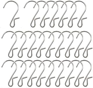 XINGSUI 25Pcs S-Shaped Hook, S-Shaped Metal Hook, Metal Hanger, Christmas Decoration Hook, Party Light Hook, Suitable for Indoor and Outdoor Hanging