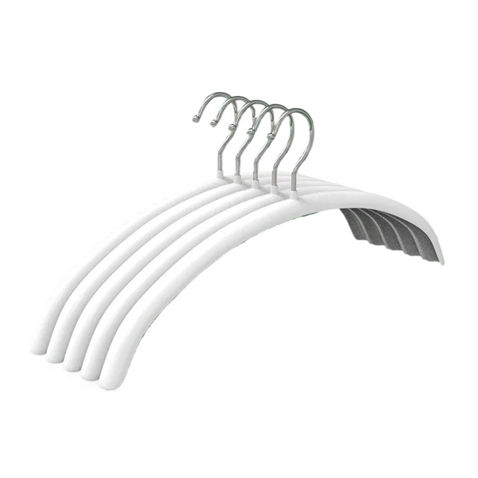 Hangers Non-Slip No Shoulder Bumps Clothes Hangers With Grippy Coating, Steel Sweater, Slip-Reducing Shirt(Ivory,20 PCS)