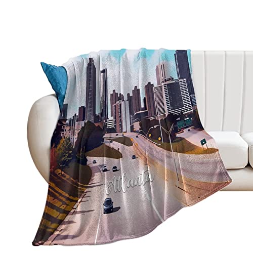 Couverture flanelle douce chaude Atlanta jeté de canapé lit 152x203cm - 2
