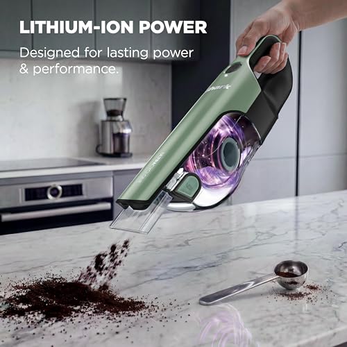 Image of Shark UltraCyclone Pro Cordless Handheld Vacuum, Powerful Suction, Handheld Vacuum for Car & Home, Crevice Tool, Scrubbing Brush, Lightweight, XL Dust Cup, Black /Green, CH901