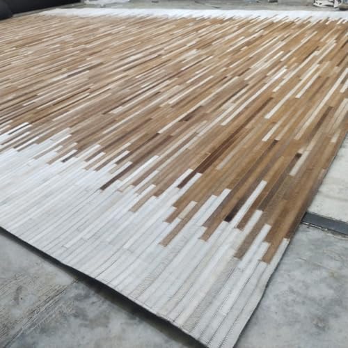 Tapete rectangular de cuero Cowhide premium 3 x 5 ft miniatura 2
