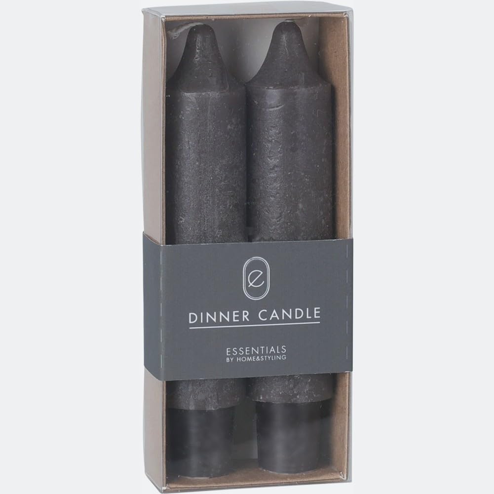 Chunky and Stubby Farmhouse Candle Pair (Anthracite Grey)