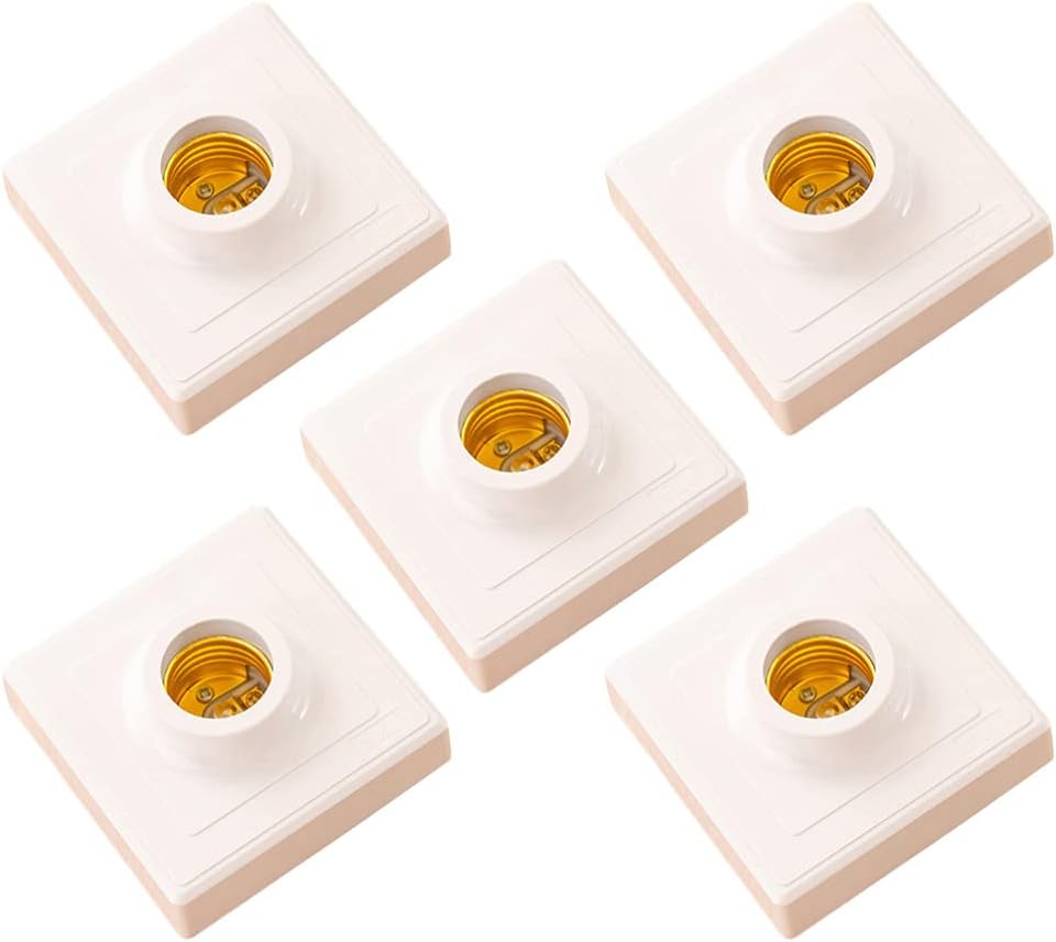 Uonlytech 5pcs E27 Light Bulb Socket 3.3 Inch Light Socket Extender